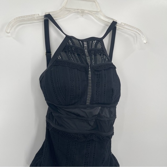 Afriel & Tabbris Australia Mesh Cutout High Neck Swimsuit Size 4 Black Women’s - Picture 4 of 9